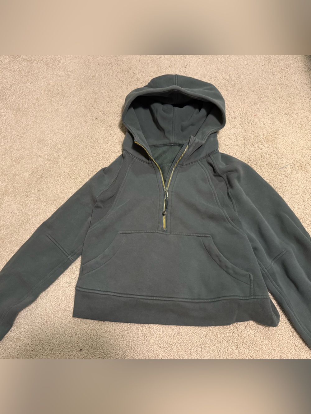 Lululemon scuba half zip green XS/S